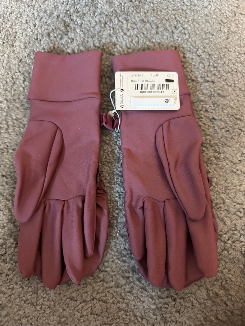 lululemon athletica run fast gloves - xs/s